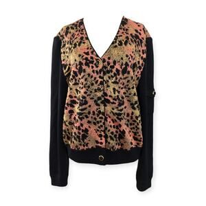 Pink Leopard Santana Knit Jacket